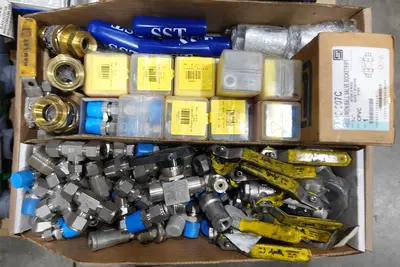 4 PALLETS OF ASSORTED VALVES AND VALVE PARTS