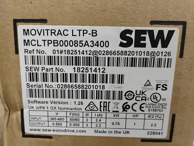 SEW EURODRIVE MCLTPB00085A3400 Electrical/PLC/Automation | ESS Industrial Equipment Sales (3)