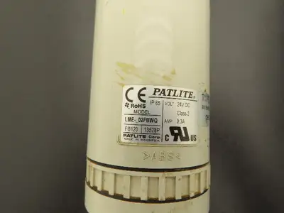 PatLite LME-102FBWQ Signal Tower Alarm White Single Light 60mm 24VDC  Lot of 2