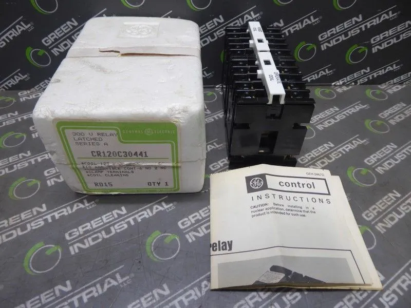 General Electric CR120C30441 Relay Ser.A 10 A 300 V 125VDC Coil New NIB