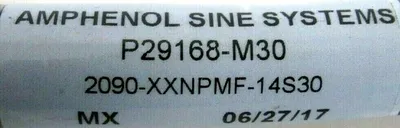 NEW AMPHENOL SINE SYSTEMS 2090-XXNPMF-14S30 CABLE 2090XXNPMF14S30 P29168-M30