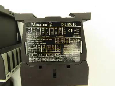 Siemens DIL MC15-01 Contactor 10Hp 600v 3Ph Accessory Block 400v 4A Lot of 5