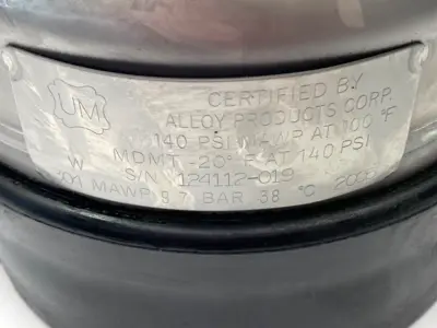 Used Unbranded Stainless Steel Pressure Tank 2 Gallon MDMT -20° F at 140PSI Pressure Tanks Michigan US | Maverick Industrial Sales #1392138