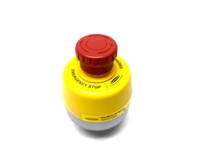 USED BANNER ENGINEERING ILLUMINATED EMERGENCY STOP PUSHBUTTON 30MM MOUNT 25304