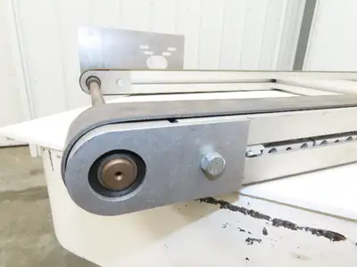 50mm Aluminum Dual Belt Conveyor 40mm Twin Belt 18"OAW 59.5"L No Drive