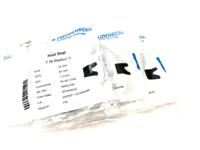 NEW FREUDENBERG ROD SEALS (HYDRAULIC) T20 55X65X7,3, 95 AU V142