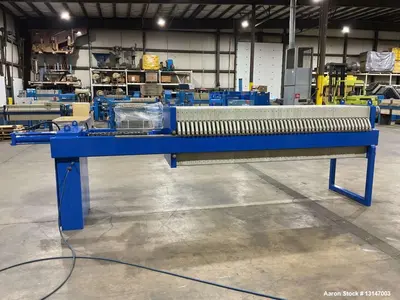 Used Hoffland 25 Cu Ft Air/Hydraulic Filter Press | 50 Plate 800mm Dewatering System