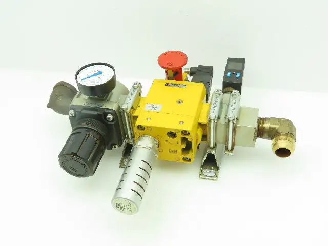 SMC AVL5000-N10-5DZM Pneumatic Soft St. AR60-N10Z Reg. Modular Lockout Valve Set