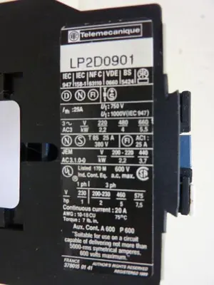 USED TELEMECANIQUE LP1D0901
