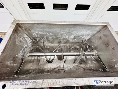USED AARON PROCESS EQUIPMENT 11-CU.FT. JACKETED RIBBON BLENDER
