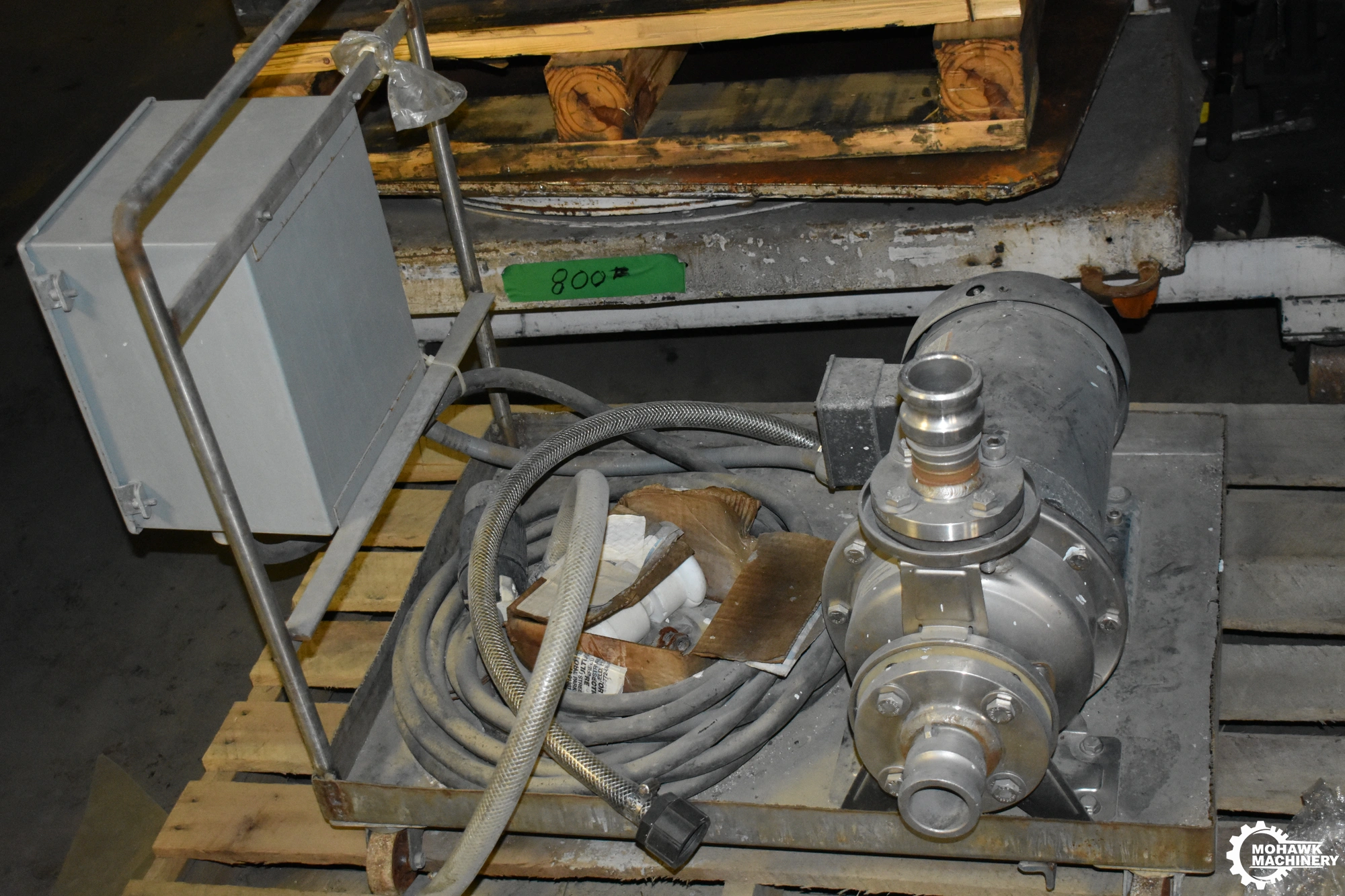 5 HP EBARA "AU32160B50T3C STAINLESS-STEEL CORROSION-RESISTANT END SUCTION CENTRIFUGAL PUMP w/2” x 1.25” PUMP SIZE