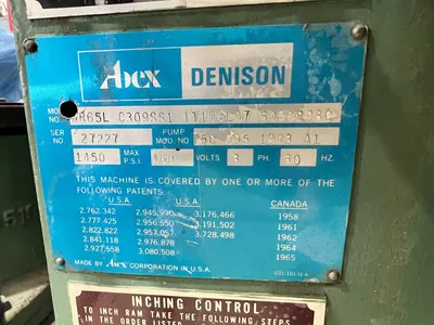 USED 1980 MULTIPRESS MULTIPRESS WR65L C309SS1 1T106L07 SO98998C PRESS