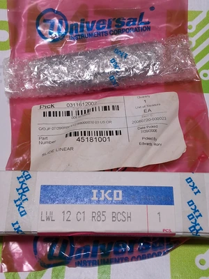 UNIVERSAL INSTRUMENTS IKO 45181001 SLIDE LINEAR LWL12C1R85BCSH - BRAND NEW IN BOX