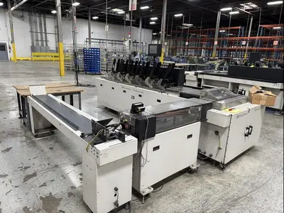 USED PITNEY BOWES (6) STATION FLOWMASTER 1200 MAIL INSERTER