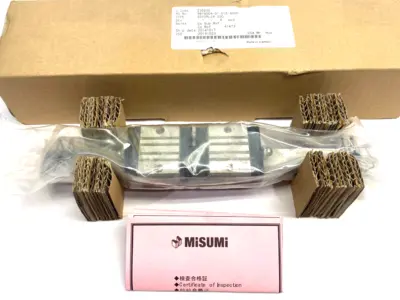 NEW MISUMI 2-BLOCK LINEAR GUIDE RAIL ASSEMBLY, STANDARD, 200MM LENGTH
