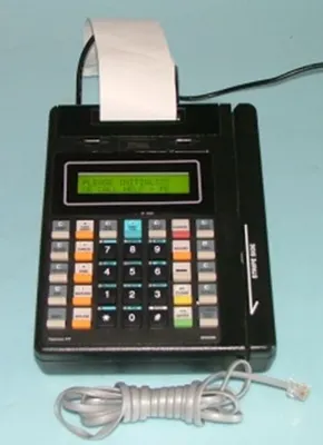 QTY. 1. HYPERCOM CREDIT CARD MACHINE MODEL T7PS S/...