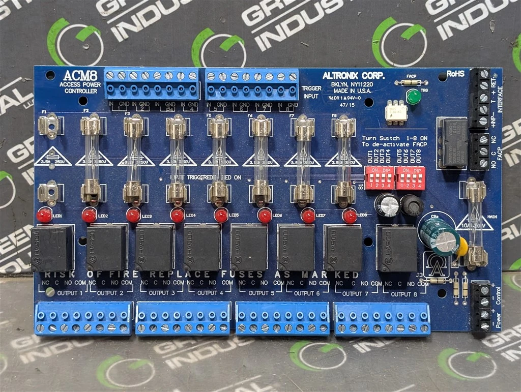 Altronix ACM8 Access Power Controller Board ACM8I Rev A28Y15 Used