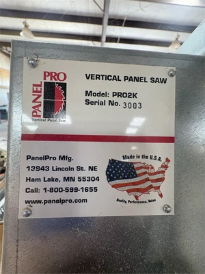 Used PANEL PRO "PRO2K" Woodworking Panel Saws Texas US | MachineryMax #1320465
