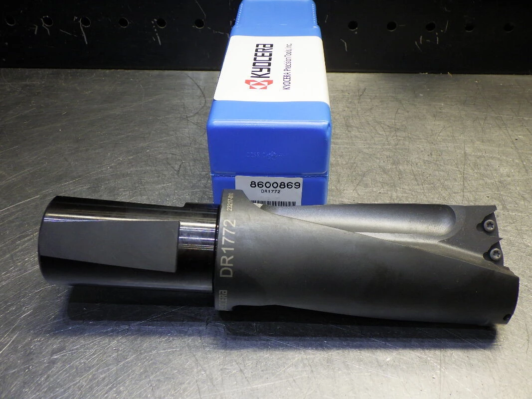 Kyocera 1.772" Coolant Thru 4 Flute Holeshot Drill 1.25" Shank DR1772 (LOC3335)