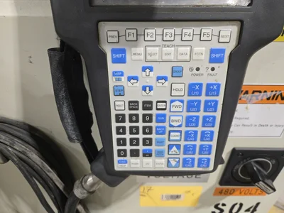 2012 Fanuc Robot R-2000i6 210FS Robotic Arm System w/ Camera System, Pallet Supports, Controllers,