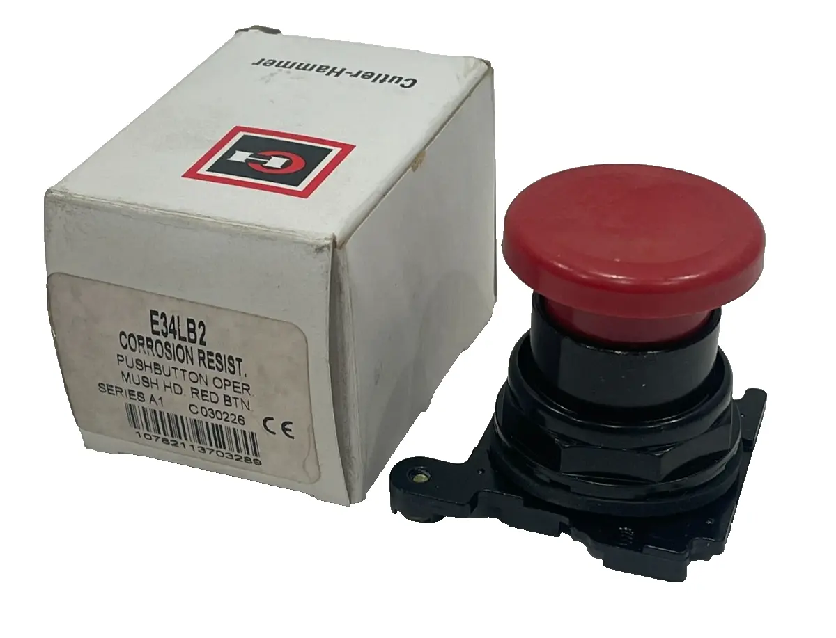 NEW CUTLER HAMMER E34LB2 PUSHBUTTON OPERATOR CORROSION RESIST