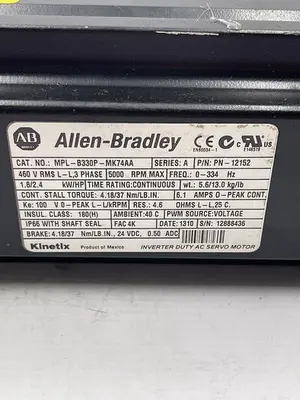 USED ALLEN-BRADLEY ALLEN-BRADLEY MPL-B330P-MK74AA SER A