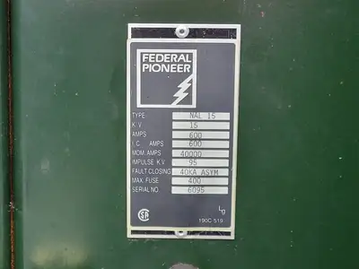 750 kVA Oil-Filled ONAN Transformer, HV. 12470 Delta, LV. 208Y/120 w/ Switchgear