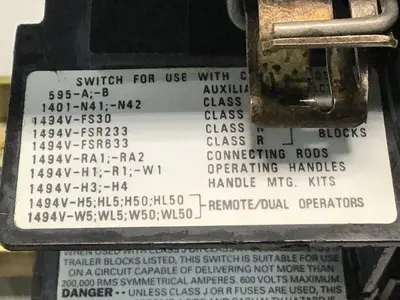 USED ALLEN BRADLEY 1494V-DS30