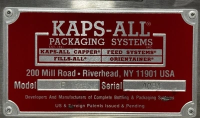 Used KAPSALL _UNKNOWN_ Cappers Quill - Automatic Inline Connecticut US | DMC Industries #1457534