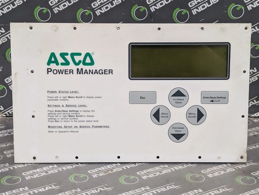 ASCO 5200D Power Manager With Display Series 5200 629169 Used