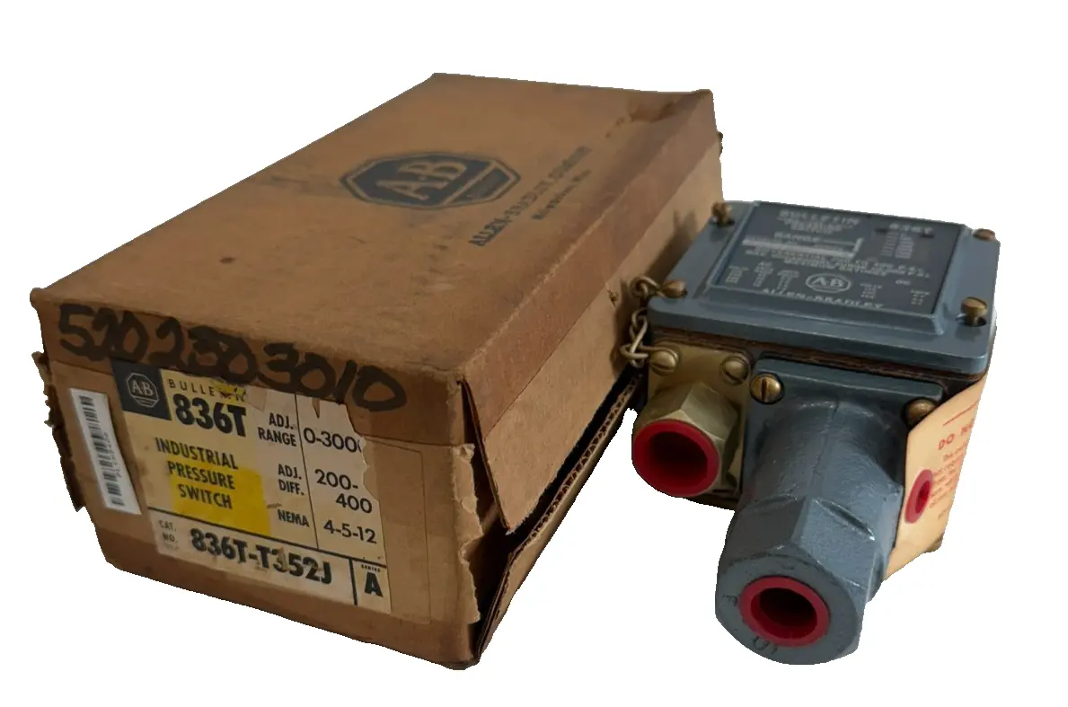 ALLEN BRADLEY 836T-T352J PRESSURE CONTROL SWITCH SER. A 836TT352J NEW, SURPLUS