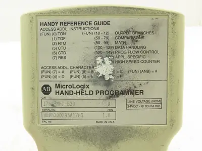 Allen Bradley 1761-HHP-B30 MicroLogix Hand-Held Programmer Series A 24VDC