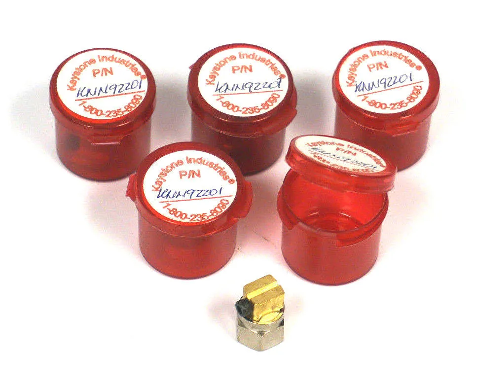 LOT OF 5 NEW KEYSTONE INDUSTRIES KNN92201 NOZZLES 90 DEG. DUAL .020 15 DEG.