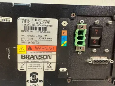 Branson 0.40Dcxs40H0R Power Supply 180-253V 10A 50/60Hz VAC 400W (7.6.4)