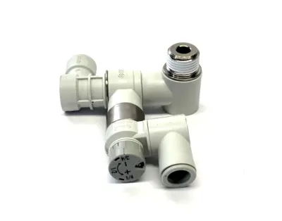 ASP-SUB12E-N04S | SMC  Speed Controller w/ Pilot Check Valve, 1/2" NPT 12mm - New – Open box