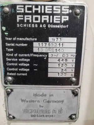 USED SCHIESS FRORIEP 16DKE140