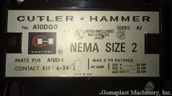 Motor Starters NEMA sizes 2, (4),  Item # 1688