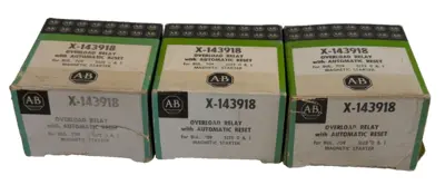 LOT OF 3 ALLEN BRADLEY X-143918 OVERLOAD RELAY X143918 NEW, SURPLUS