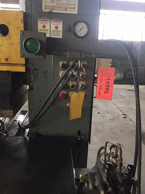 150 TON BIPEL SINGLE POST HYDRAULIC PRESS. STOCK # 0902416