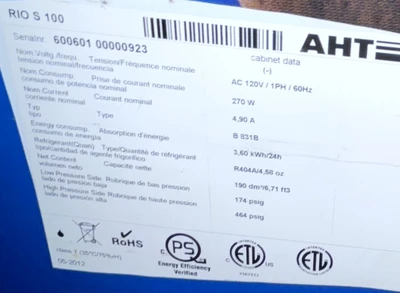72-0466 AHT Rio S 100 Self Contained Chest Freezer