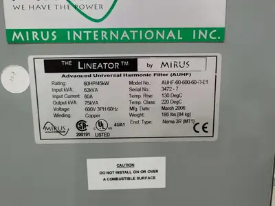 USED MIRUS AUHF-60-600-60-D-E1