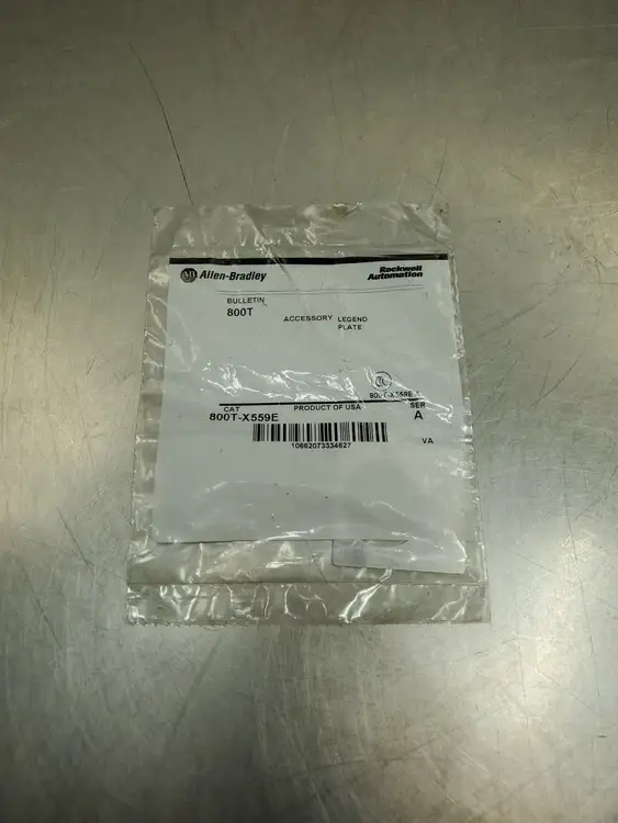 Used Allen-Bradley 800T-X559E Ser A Legend Plate Accessory (Lower/Raise) Switch Parts South Carolina US | Palmetto Automation #1539813
