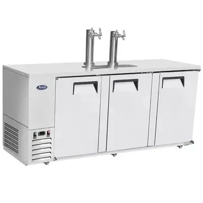 New | in-Stock Atosa New Atosa MKC90GR 90'' Keg Cooler with 2 Dual Tap Towers Beer Equipment Illinois US | Falcon Restaurant Supply #1375382