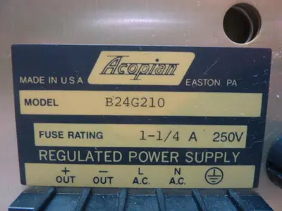 USED ACOPIAN B24G210