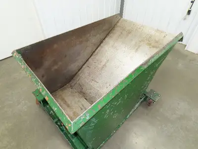 Roura Self Dumping Hopper 3/4 Yard Forklift Steel Dumpster 63x38x39"