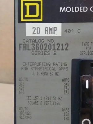 USED SQUARE D FAL360201212