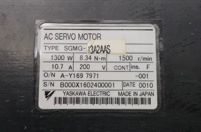 YASKAWA SGMG-13A2AAS Servo Motors | Great American Equipment Company (5)