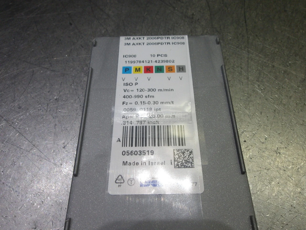 Iscar Carbide Milling Inserts QTY10 3M AXKT 2006PDTR IC908 (LOC2341)