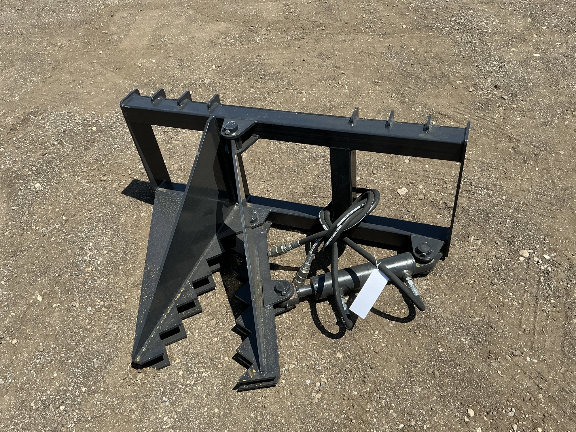 New JCT Tree / Post Puller Skid Steer Attachment, Universal Quick Attach, Has Hydraulic Hoses with Q...