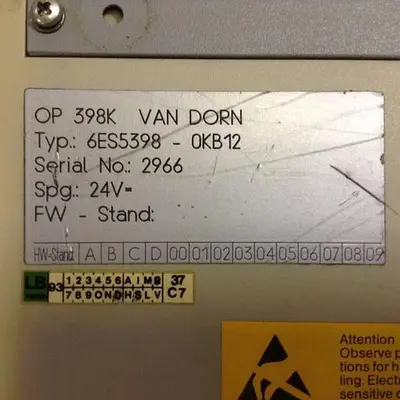 USED VAN DORN 6ES5398-0KB12